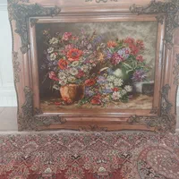 تابلو فرش دستبافت ابریشمی و چله ابریشم