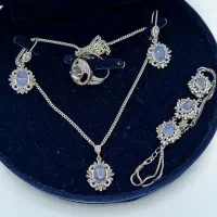 سرویس نقره عقیق کبود اصل