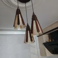 لوستر آویز آشپزخونه طرح چوب