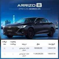 حواله صلحی آریزو ۸ Z8|خودرو سواری و وانت|تهران, میدان ولیعصر|دیوار
