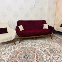 مبل شرکتی ۷ نفره مینیمال و بوفه شرکتی و ۲ عدد عسلی