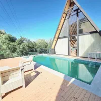 +کلبه سوئیسی2خواب استخرروبازپلاک1جنگلی درمتلقو|اجارهٔ کوتاهمدت ویلا و باغ|سلمانشهر, |دیوار