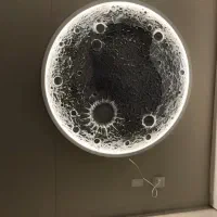 تابلو و اینه و ساعت ماه نورپردازی شده|تابلو، نقاشی، عکس|کرمانشاه, |دیوار