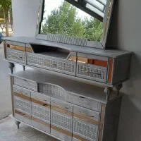 ست میز تلوزیون و آینه و کنسول آینه ای تمام MDF|بوفه، ویترین، کنسول|مرودشت, فاز دوم شهرک فرهنگیان|دیوار