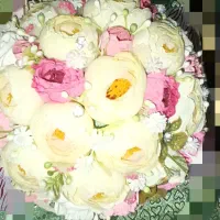 دسته گل عروس نو و تمیز|گل مصنوعی|برازجان, |دیوار