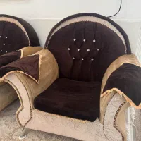 مبل ۷ نفره روکش مخمل و میز تلوزیون|مبلمان خانگی و میز عسلی|شیراز, ریاستی|دیوار