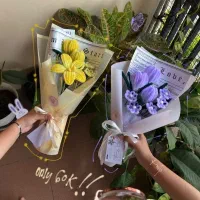 دسته گل های جاودانه گل لیلیوم و آلاله