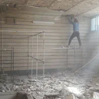 تخریب ساختمان کارگران حرفی صفرتاصد چاه فاضلاب شهر