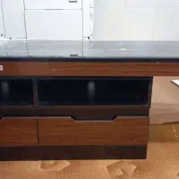 میز تلویزیون شیک و کاربردی MDF با شیشه دودی|میز تلویزیون|قم, کلهری|دیوار