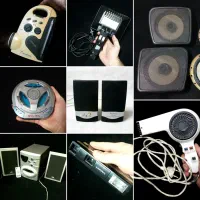 اسپیکر و واکمن ، سشوار ، دوربین ،چرخ خیاطی قدیمی