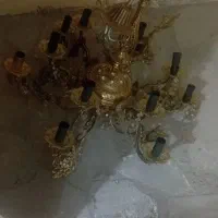دو عددلوستر ۱۲شاخه برنز|لوستر و چراغ آویز|نسیم‌شهر, |دیوار