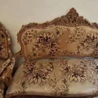 مبل سلطنتی با چوب گردو فوق العاده سالم|مبلمان خانگی و میز عسلی|اصفهان, سنبلستان|دیوار