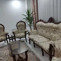 مبل استیل ۷ نفره همراه با جلومبلی و عسلی