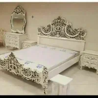 سرویس خواب دو نفره طلایی صدفی