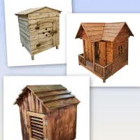 خانه چوبی سگ و گربه|لوازم جانبی حیوانات|کیش, |دیوار