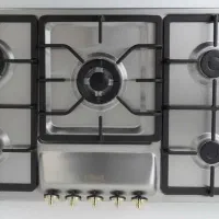 اجاق گاز صفحه ای شیشه ای و استیل ۲ تا ۵ شعله کد۸۲۷