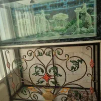 اکواریوم حرفه ای با پایه فرفورژه بسیار زیبا