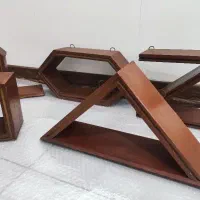 شلف دیواری چوبی دست ساز قدیمی ۵ عدد|کتابخانه، شلف، قفسههای دیواری|تهران, صد دستگاه|دیوار