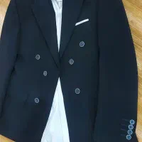 کت و شلوار چهار دکمه  نو نو سورمه ایی تیره سایز ۳