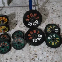 دمبل و وزنه و میز پرس بدنسازی