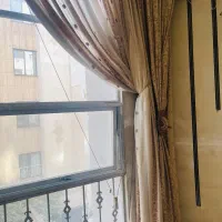 پرده اتاق خواب پارچه و دستک وارداتی