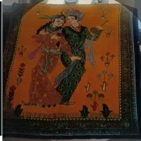 فرش دستبافت طرح لیلی و مجنون