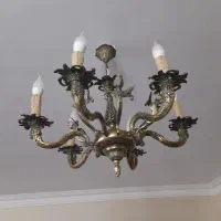 لوستر 6 شاخه برنزی|لوستر و چراغ آویز|تهران, دانشگاه شریف|دیوار