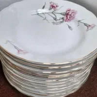 سرویس چینی گل میخک و کل سرخی ژاپن 12 و 6 نفره
