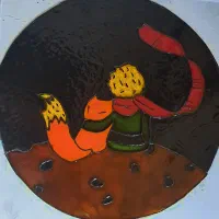 تابلوی ویترای شازده کوچولو کار دست