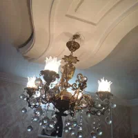 لوستر کاملا نو و قلم کاری|لوستر و چراغ آویز|مشهد, یاس|دیوار