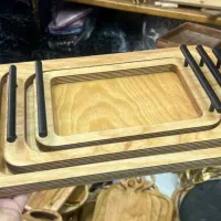 سینی چوبی جفتی قلبی (انواع سینی چوبی)|ظروف سرو و پذیرایی|بیرجند, |دیوار