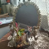 آیینه شمعدان برنج کاملا سالم