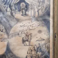 پوستر قدیمی واقعه عاشورا|کلکسیون اشیاء عتیقه|تهران, لاله زار|دیوار