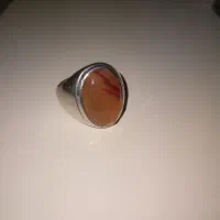 انگشتر عقیق یمنی رگه دار|جواهرات|همدان, |دیوار