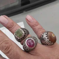 سه عدد انگشتر نقره|جواهرات|شیرود, |دیوار