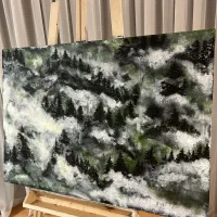 نقاشی رنگ روغن کار دست