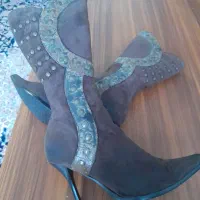 پوتین قهوه ای زنانه ساق بلند|کیف، کفش، کمربند|پرند, فاز ۴|دیوار