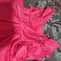 پیراهن مجلسی ساتن آمریکایی برای دختر 4 سال تا 6