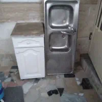 سینک دوقلو همراه با شیر،کابینت زیرسماوری|مصالح و تجهیزات ساختمان|کرج, آق تپه|دیوار
