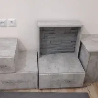 تخت دونفره با پاتختی|تخت و سرویس خواب|رشت, پل تالشان|دیوار