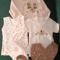 پنج تکه نوزادی دخترانه پسرانه بیبی ست.سرهمی.هودی