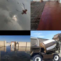 بتن ریزی کف با ماله پروانه ای و دستگاه اتومیکسر