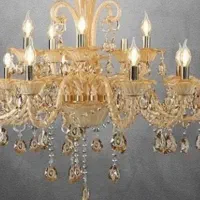 لوستر کریستالی 15 شعله|لوستر و چراغ آویز|اهواز, کیان اباد|دیوار