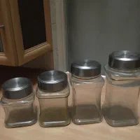بانکه شیشه ای جا حبوباتی پاسماوری
