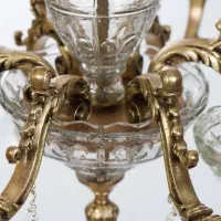 لوستر شش شاخه برنز شیک و سالم|لوستر و چراغ آویز|کیلان, |دیوار