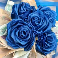 دسته گل روبانی