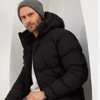 کاپشن مردانه اف یلدا پفکی سیلیکونی چرم نمدی اورخز|لباس|مشهد, طلاب|دیوار