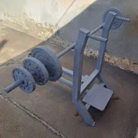 دنبل و وزنه وهالترپرس سینه.جمع وزنه ها ۶۰کیلوگرم|تجهیزات ورزشی|شاهین دژ, |دیوار