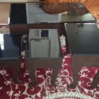 میز جلو مبلی و عسلی ها شیشه شده با کاور