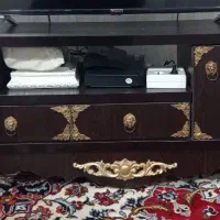 زیر تلویزیون قهوه ای